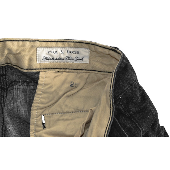 B0 Auth RAG & BONE Handmade In NY Charcoal Stretch Cotton Flare Pants Size 28 - Picture 5 of 5